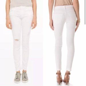 MOTHER The Looker 'Stayin' Rowdy' White Jeans